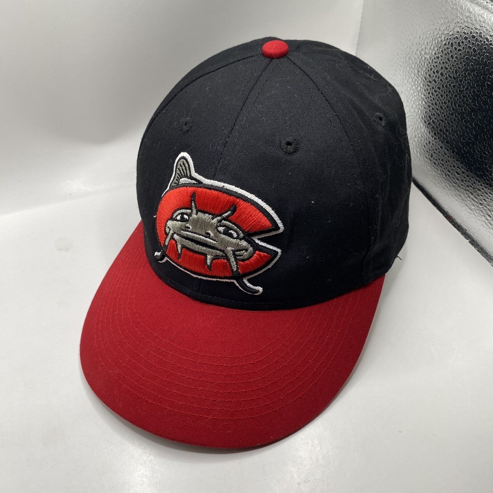 Carolina Mudcats Hat MiLB Youth Strapback Adjustable OC sports Cleaned Red Black